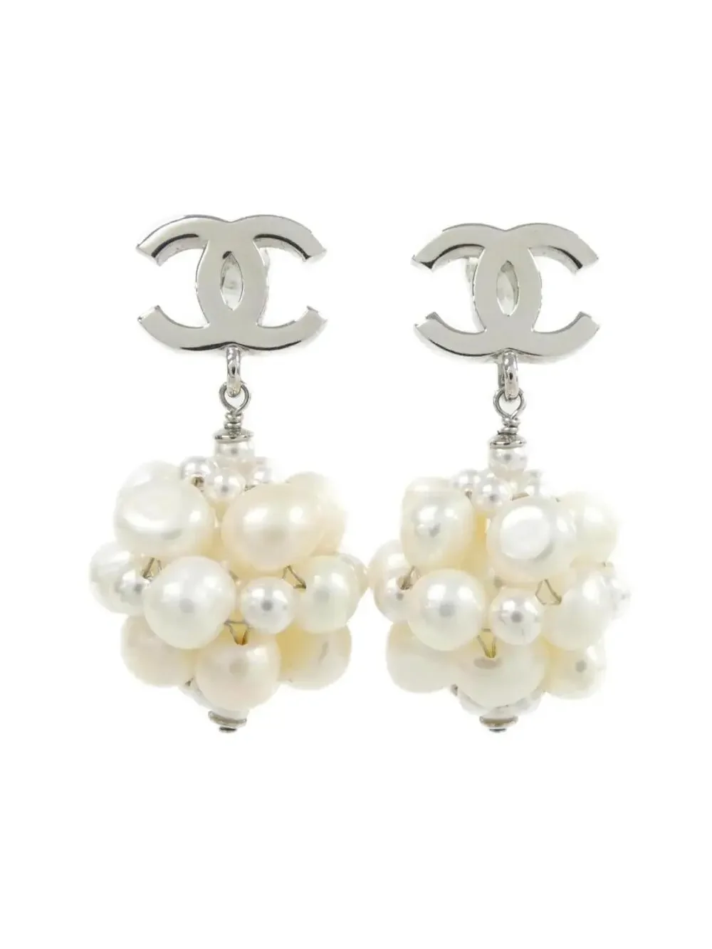 Chanel Earrings Silver-Tone Metal #327509C14B
